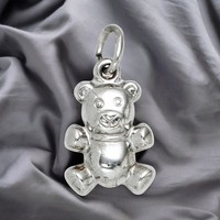 AnhäNger BäR 925 Sterling Silber Rhodiniert