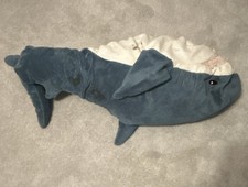 Grey White Shark Plush IKEA Used