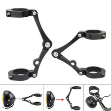 Headlight Bracket Mount Clamp Fork Tube Light Holder Motorcycle Bobber Universal