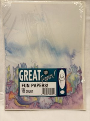 Tropical  Coral Reef/Tropical Fish  Water Color Copy Paper 8 1/2 X 11. 100 Count