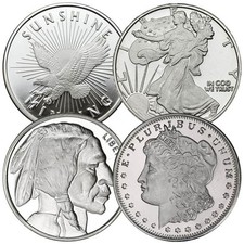 1/2 oz Silver Round (Varied, Any Mint) 87.42 per troy oz