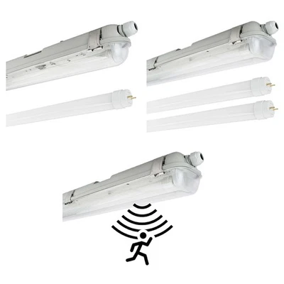 LED Feuchtraumleuchte Wannenleuchte T8 Röhre 840 Neutralweiß 4000K IP65        - Bild 1 von 4