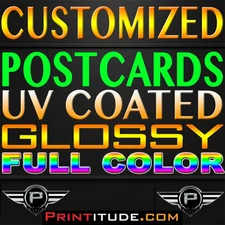 1000 POSTCARDS 5"x5" FULL COLOR GLOSSY 2 SIDED 5X5 CUSTOM PRINTING +FREE Design