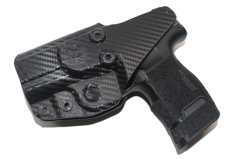 Houston IWB Kydex Holster For Glock 26/27/33 - Right Hand, Carbon Fiber Finish, Soft Suede Lining 8 thumbnail image