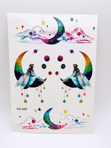 4pcs GLITTER Kids Cartoon Temporary Tattoo art stickers Waterproof Body/face - Picture 23 of 55