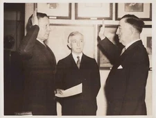Charles Burnett Oath Insular Affairs D.C. 1937 - Original Press Photo