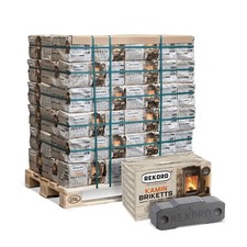 REKORD&reg; Braunkohlebriketts 900kg Palette &ndash;90x10kg Pakete f&uuml;r langanhaltende Glut