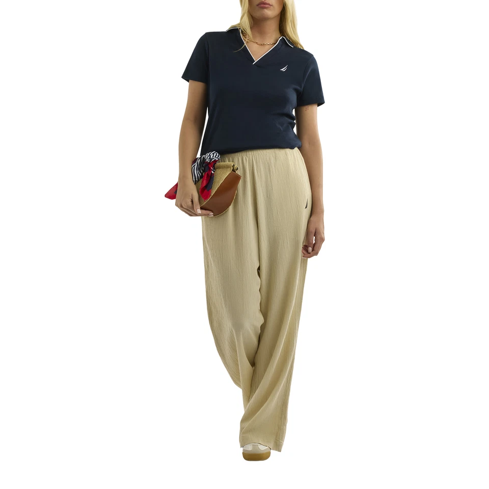 Nautica Womens Polo Shirt Adalynn Polo Dark Navy — 第 3/4 张图片