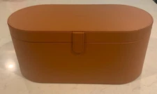 DYSON Airwrap Presentation Storage Case Tan Leather CASE ONLY - Good Condition