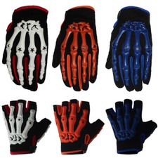Motorcycle Full Finger Half Finger Horror Claw Bone Skeleton Goth Racing Mittens