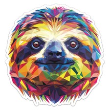 Triangulated Sloth Car Bumper Sticker Vinyl Decal