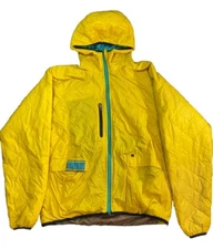 Trew Gear Polar Shift Wind Breaker  Primaloft 2013 Yellow Reversible Sz S  READ