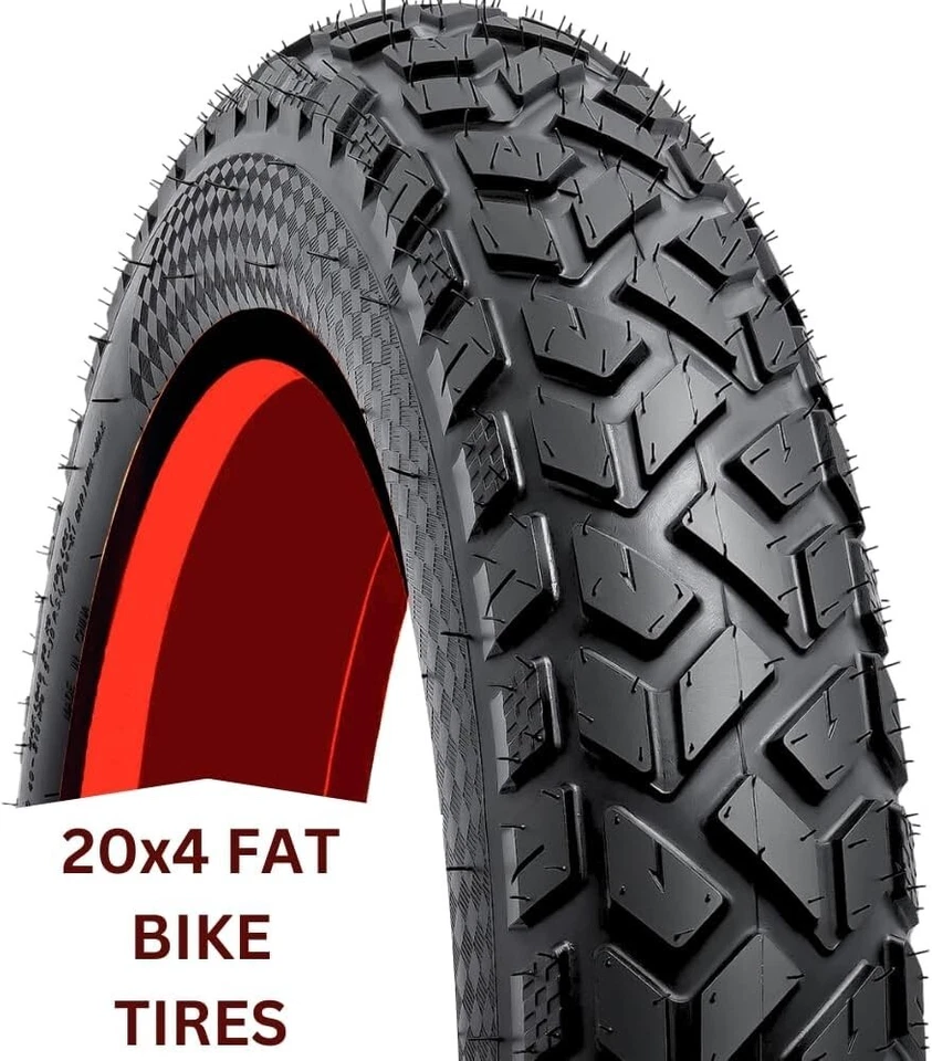 20" Heavy Duty Fat E-Bike Tires 20x4.0 with Tubes - All-Terrain Set - Image 2 of 4
