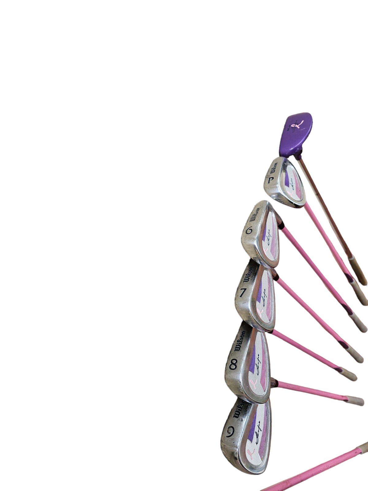 Womens Wilson Hope Golf 10 Club Set RH w/Cart Bag Pink/Purple  