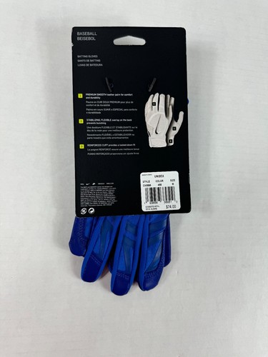 Nike Alpha Huarache Elite Baseball Batting Gloves Blue Size Medium CV0696 468 - Picture 3 of 4