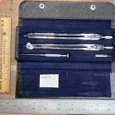 Compass Set, Two Each, 6  Drafting Set With Case Mechanical Drawing Tools -N55.3