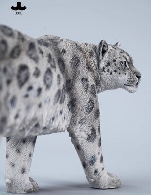 Jxk228A Argent Snow Leopard 26.5cm/10.4In Figurine Simulation