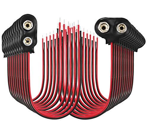9V Batteria Clip 9V Connettore Batteria 20 Pezzi per Batteria Connettore (P5E)