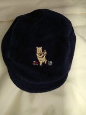 Toddler's Classic Winnie The Pooh Flat Hat Navy Blue Corduroy OSFM