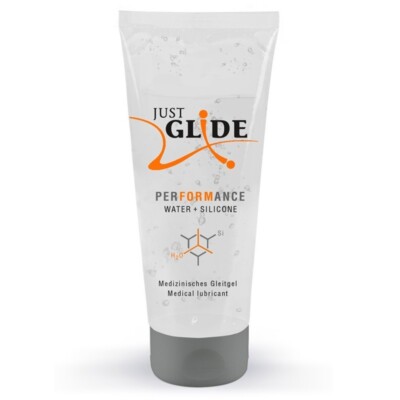 Just Glide Performance Hybrid Lube * Water & Silicone base * Long Lasting 200ml