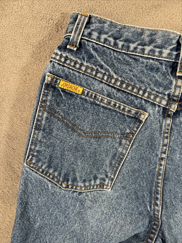 VINTAGE Jordache Jeans Womens 6 Blue Stoned Wash High Wasted Tapered 90s 26x31” - Image 4 of 4