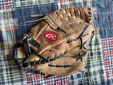Rawlings Leather 11" Basket-Web Baseball Softball Glove Mitt RHT