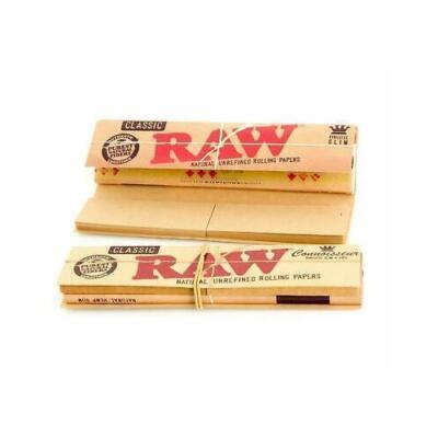 3er Pack Raw Connoisseur King Size Slim Skin Blättchen mit Rotauge Tips