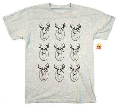 M Size Men's Medium shirt Super brand Deer Hunting Reindeer Mounted ...