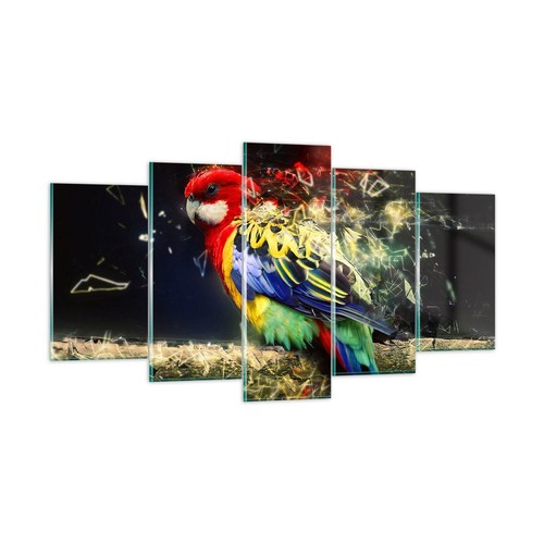 Magnifique Tableau Sur Verre 120x50cm – Oiseaux Au Soleil, Déco Murale Moderne, Design Arttor, Neuf.