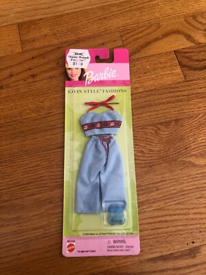 Barbie Blue Halter Outfit and Shoes Go in Style Fashions Vintage 2000 NEW