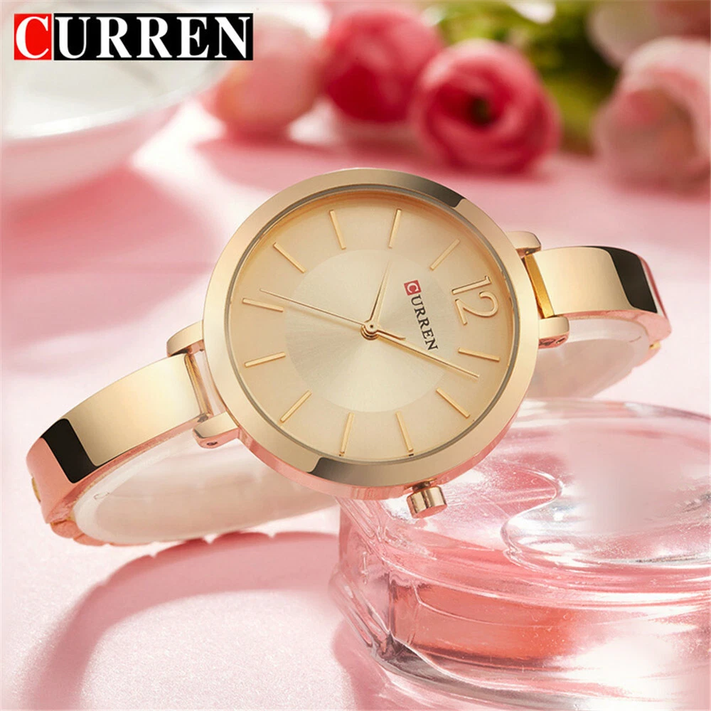 Ladies golden wrist watch cheap