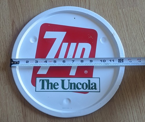 7Up The Uncola Soda Advertising Metal Serving Platter Tray 12.5" Vintage *READ - Picture 5 of 5