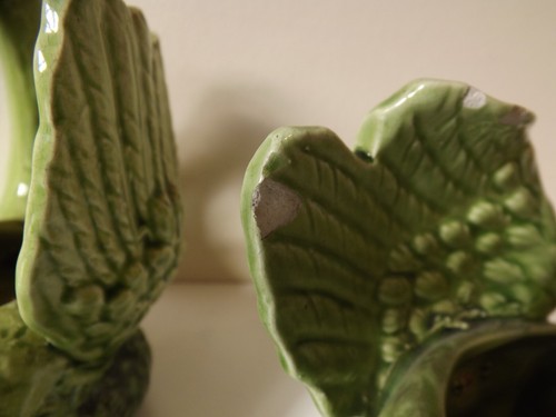 Antique Victorian Pair of Majolica Swan Planters-Condition With Associated Wear - Foto 8 di 11