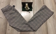 Tommy Hilfiger Gray White Brown Houndstooth Trouser Pants Size 2 New 99