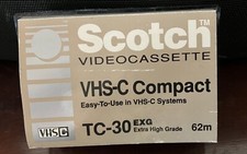 Scotch Video Cassette VHS-C Compact TC-30 EXG
