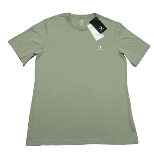 Converse Crew Neck Knit Tee SMALL EMBROIDERED Logo Short Sleeves T-Shirt NWT