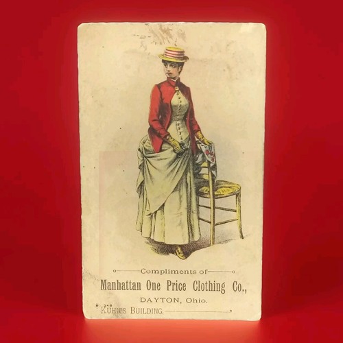 DAYTON OHIO TRADE CARD MANHATTAN ONE PRICE CLOTHING ANTIQUE eBay