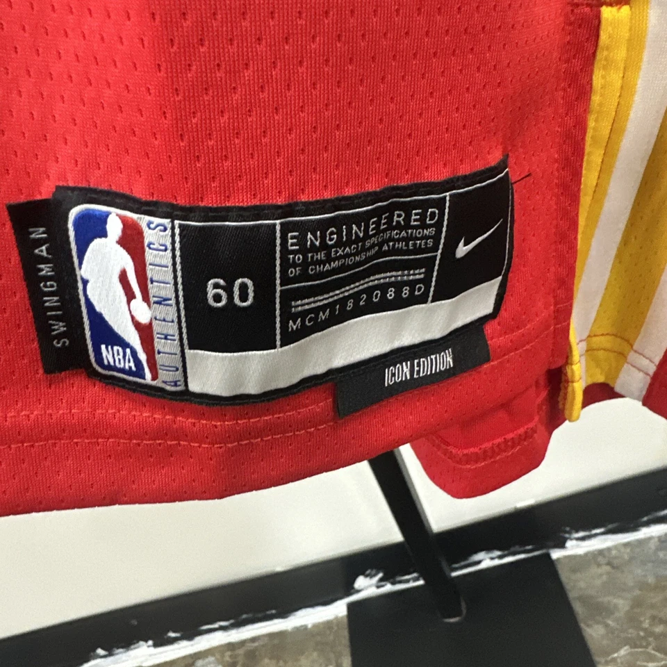 Atlanta Hawks Jersey Authentic Nike #20 John Collins Icon Edition Red Size 60-3X - Image 3 of 4