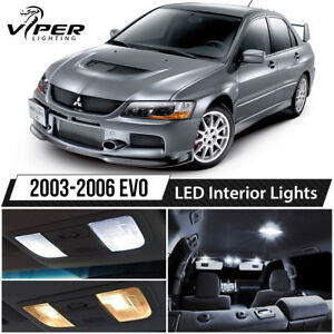 Details About White Led Interior Lights Package Kit For 2003 2006 Mitsubishi Lancer Evo 8 9