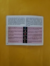 Nintendo NES The Legend of Zelda Pak VTG Manual Booklet Only NO COVER French/En