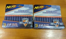 24 darts 2 new Nerf N-Strike Elite Series 12-Dart Refill Pack
