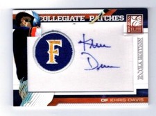109/125 KHRIS DAVIS 2009 Donruss ELITE Patch Signed Autographed AUTO ROOKIE Card