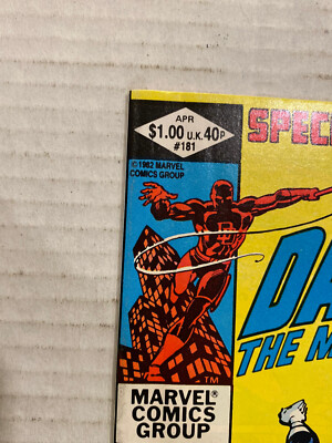 Daredevil #181 Death Of Elektra 1982 Marvel | eBay