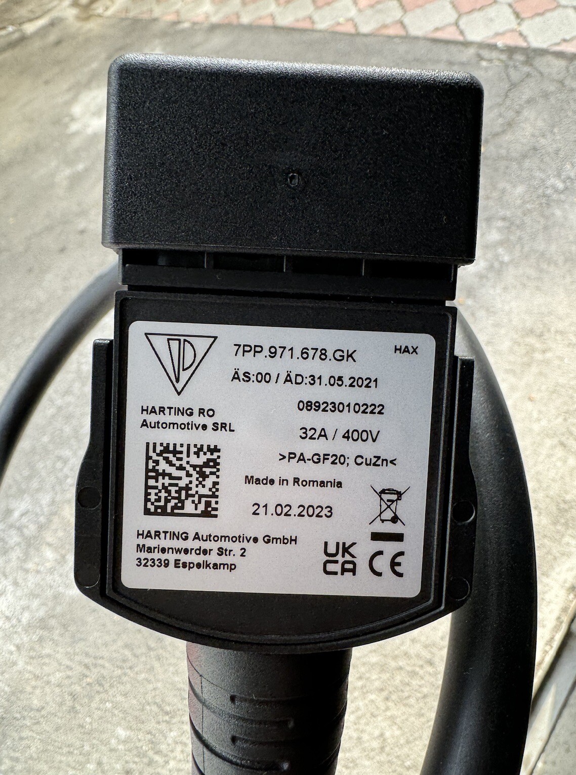 9Y0971675BE Porsche Mobile Charger Connect Charger Type 2 Touch WiFi 7
