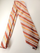 Croft  Barrow Mens Formal Necktie 59"Lx3.75"W Brown Neck Tie