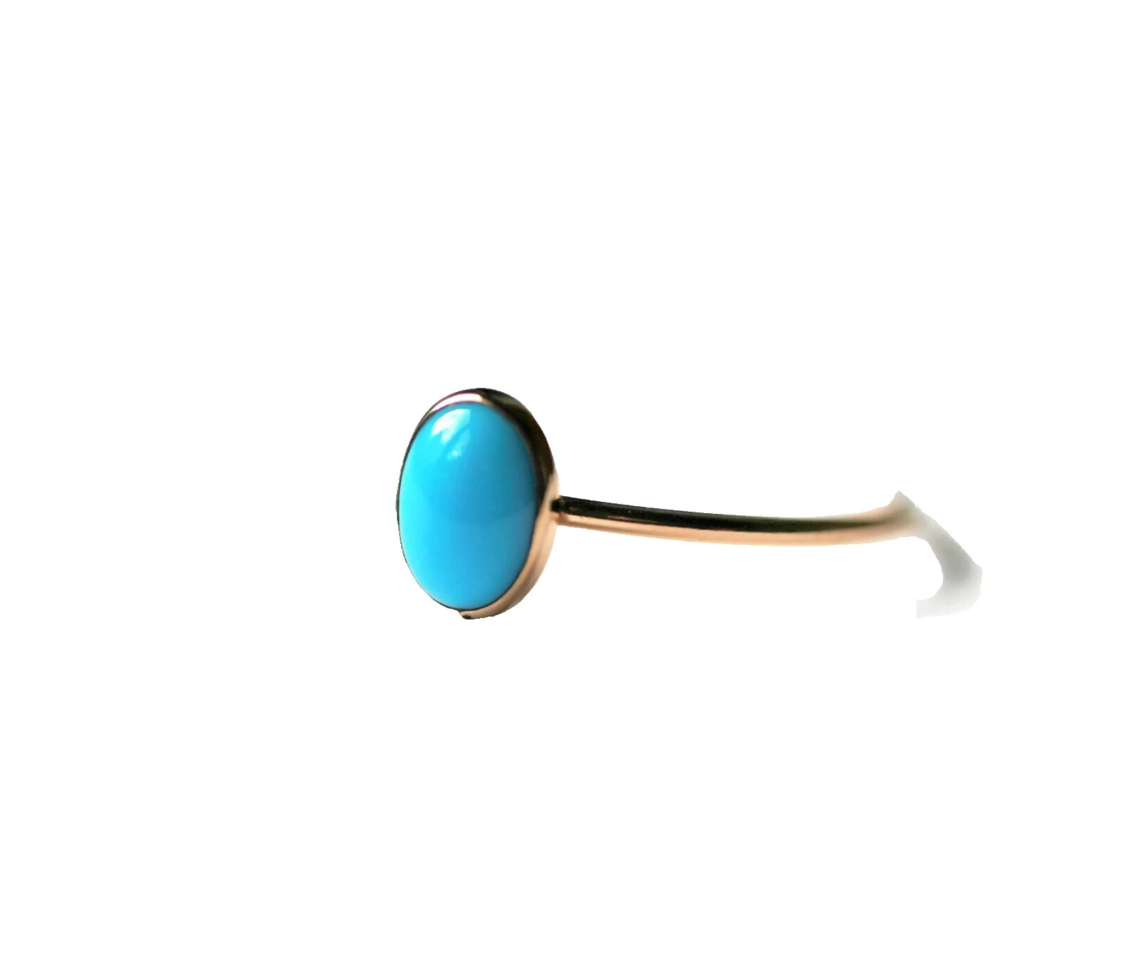 Anillos de Moda enchapado oro amarillo turquesa