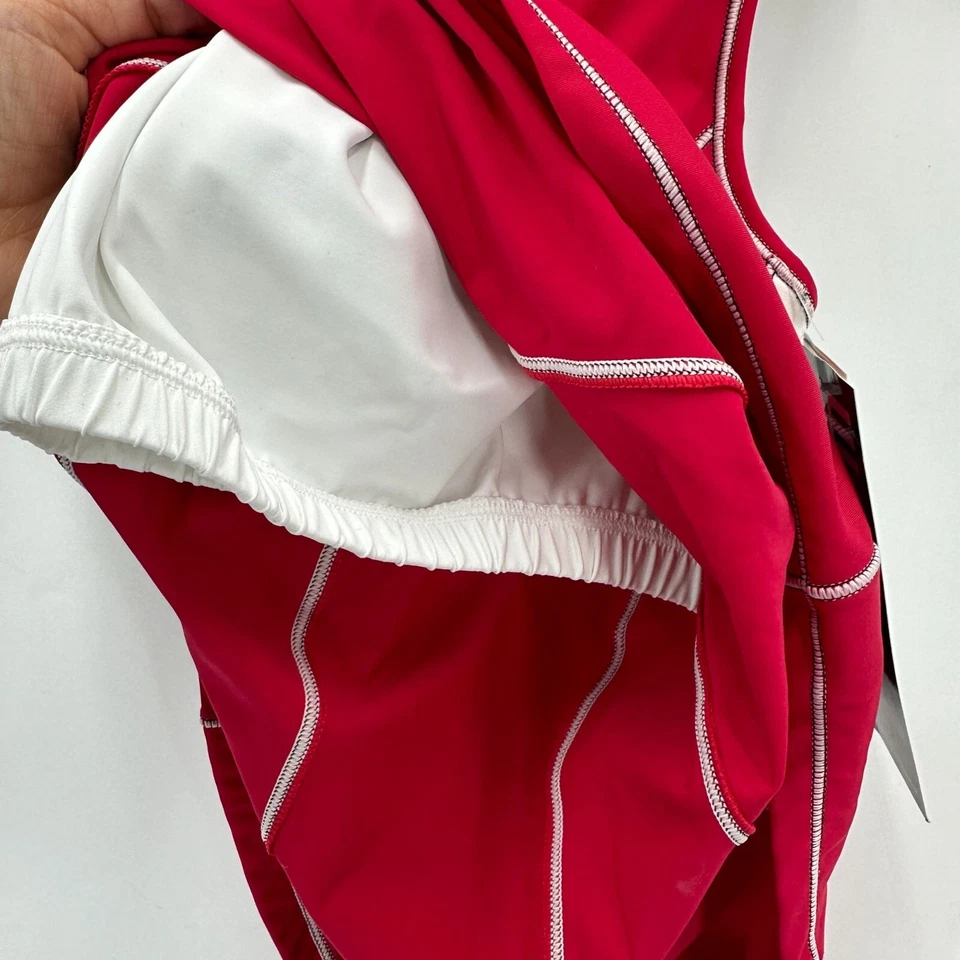 Sujetador De Soto Forza Tri Top Mujer Sin Mangas Ciclismo Incorporado Rojo Blanco XS NUEVO CON ETIQUETAS Foto 3 de 4