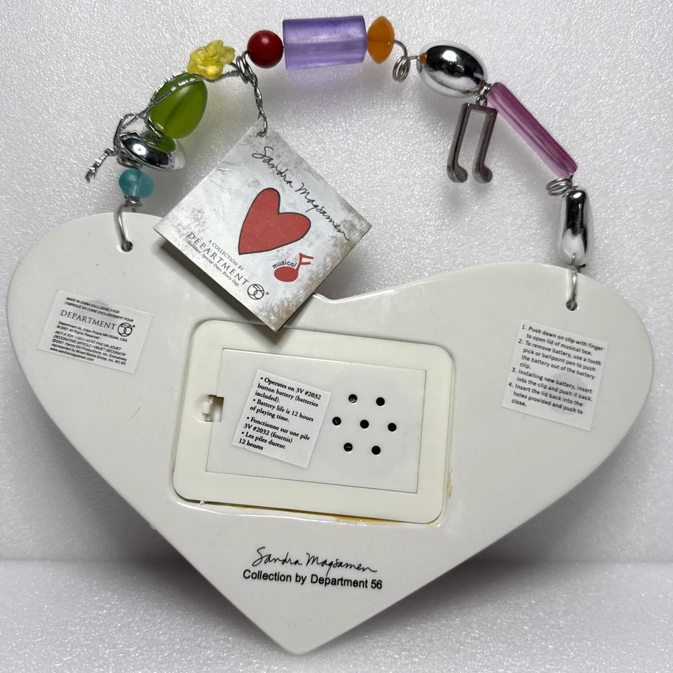 Placa de pared musical corazón Sandra Magsamen departamento 56... las hijas son como flores... Foto 4 de 4