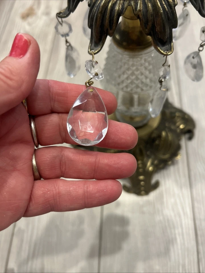 Vintage Accurate Hollywood Regency Glass Brass Table 17”x 14” Preowned - Image 3 of 4