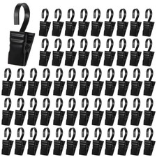 Murtenze 60PCS Small Curtain Hooks for Drapes Black Curtain Clips String Ligh...